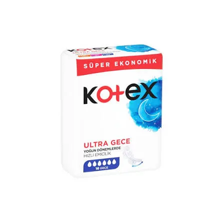 نوار بهداشتی کوتکس شب، Kotex Ultra Gece، خرید نوار بهداشتی شبانه، نوار بهداشتی 16 عددی، نوار بهداشتی جذب فوق‌العاده، نوار بهداشتی بالدار، نوار بهداشتی مخصوص شب، قیمت نوار کوتکس، نوار بهداشتی اصل ترکیه، محصولات بهداشتی بانوان